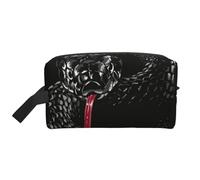 Organizador de cosméticos de Gran Capacidad con diseño de Serpiente Cobra Negra, Neceser de Viaje para Mujer