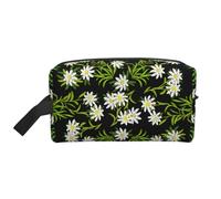 Organizador de cosméticos de Gran Capacidad con diseño Floral de Edelweiss Suizo Alpino, Neceser de Viaje para Mujer