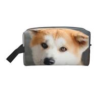 Organizador de cosméticos de Gran Capacidad con Estampado de Perro Akita japonés, Neceser de Viaje para Mujer