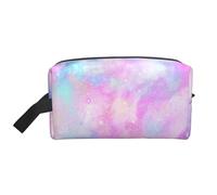 Organizador de cosméticos de Gran Capacidad, diseño de Galaxia Jaspeada, Rosa y Morado, Neceser de Viaje para Mujer