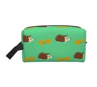 Organizador de cosméticos de Gran Capacidad Erizos y Hojas, Neceser de Viaje para Mujer