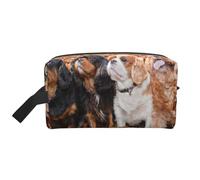 Organizador de cosméticos de Gran Capacidad, Neceser de Viaje para Mujer, diseño de Cachorros Cavalier King Charles Spaniel Autumn.