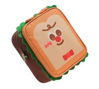 Organizador de cosméticos de gran espacio de almacenamiento, diseño de dibujos animados, para tostadas/hamburguesas, impermeable, portátil, tela Oxfords para viajes de negocios, T, Talla única