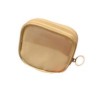Organizador de cosméticos de viaje de gran capacidad, resistente al agua, con múltiples compartimentos y cremalleras, bolsa de aseo de gran capacidad, Trompeta beige, Talla única