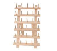 Organizador de costura, soporte para hilos, estante multiusos para hilo, bordado de madera de 30 bobinas para mamá, esposa, entusiastas de las manualidades, mujeres, familiares y (20,2 x 17,5 x