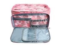 Organizador De Crochet Bolsa de almacenamiento de hilo con diseño de diente de león cuadrado, bolsa de mano for tejer, impermeable, for guardar accesorios de costura, regalo de Navidad(Style-E)