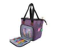 Organizador De Crochet Bolsa de almacenamiento vacía for tejer, bolsa de crochet, bolsas multifuncionales for tejer, bolsas for manualidades con agujas de bricolaje, bolsa de hilo(D 26x23x14cm)