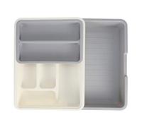 Organizador de cubiertos, bandeja de almacenamiento de cubiertos ajustable expandible compartimento organizador de utensilios de cajón ordenado para cocina