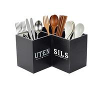 Organizador de cubiertos - Bandeja de almacenamiento de cubiertos | Soporte para cucharas de cocina - para cubiertos, cubiertos, cucharas, tenedores, espátulas, palillos, servilletas, estante de