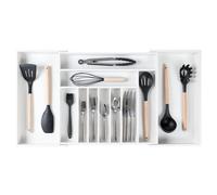Organizador de cubiertos y utensilios de cocina premium KitchenEdge para cajones de cocina, apto para alimentos, de grado contractual, expandible