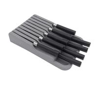 Organizador de cuchillos - Inserto del organizador del cajón del cortador - Soporte para cuchillos, inserto organizador de cajones, organizador de ranura para cubiertos, bandeja organizadora de cajone