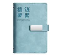 Organizador de cuero para ahorrar dinero, 6 anillas, 45 páginas de presupuesto, organizador recargable para todos los cuadernos de contabilidad de efectivo