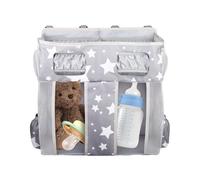 Organizador de cuna | Bund Bom -Storage Bag | Grandes bolsillos de vivero apilador para pañales botellas de leche toallitas juguetes baberos | Organizador colgante para cunas para niñas