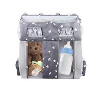 Organizador de cuna | Bund Bom -Storage Bag | Grandes bolsillos de vivero apilador para pañales botellas de leche toallitas juguetes baberos | Organizador colgante para cunas para niñas