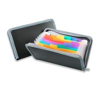 Organizador de cupones de recibos, 2 organizadores pequeños de acordeón, organizador de cupones para recibos, 13 compartimentos, mini organizador de carpetas de archivos para vales, recibos, dinero en