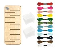 Organizador De De Bordar, Almacenamiento De Carretes De Madera Con 15 Ranuras, 7x16 Cm, Soporte Magnético Para Bobinas De, Estante De Almacenamiento Para Manualidades, Diseño Magnético Durad