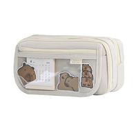Organizador de de papelería,22x13cm Cute Capybara Lápiz Organizadores Caso | organizador de lápiz con cremallera portátil conveniente con apartamentos, aplicación extensa para lápilas