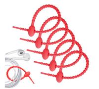 Organizador de de silicona: envolturas de reutilizables con uso multipropósito | Utensilios de viaje hechos de silicona con organizador de cables de empates de -15 cm, ligamentos elás