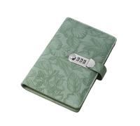Organizador de depósitos de certificados de contraseña, carpeta de recibos de cuero con combinación para documentos financieros y facturas, contraseña, reservas de certificados, planificador de
