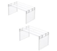 Organizador de despensa, organizador de encimera de cocina de 2 piezas para | Organizador de gabinete acrílico, organizador de encimera de cocina, soporte de escritorio para ahorrar espacio, refrigerador