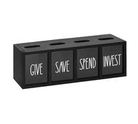 Organizador de Dinero de Madera - de Seguridad Transparente para Almacenamiento de Monedas, contenedor de colección de ahorros educativos | de Mesa Decorativa pequeña para Dormitorio de niño