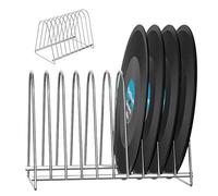 Organizador de discos de vinilo, estante de almacenamiento de discos de | vinilo, soporte de presentación de álbum de acero inoxidable, soporte de disco vertical, soporte de archivo triangular, sopor