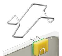 Organizador de doble fregadero, soporte de esponja de acero inoxidable, soporte de almacenamiento de drenaje rápido para estropajos, cepillos de jabón, toalla, fregadero de cocina comercial, encimera