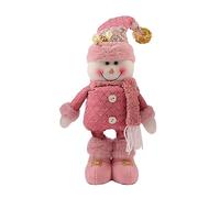 Organizador de documentos adornos rosa patas largas retractables tema de Navidad muñeco de nieve Santa Cervatillo muñeca decoración ventana Clips grandes negros (B One Size)