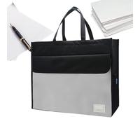 Organizador de documentos, bolsa de almacenamiento de archivos de 19.09 x 4.72 x 14.96 pulgadas, carpeta de archivos expandible, almacenamiento portátil de documentos de gran capacidad, bolso para
