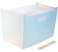 Organizador de documentos, carpeta expandible tipo acordeón A4, capacidad máxima de 2000 hojas, asas portátiles for la escuela, la oficina y el hogar.(Blue)