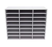 Organizador de documentos con 24 compartimentos, archivador extraíble, estante de documentos montado en el escritorio, 73,7 x 30,2 x 59,6 cm, mueble de almacenamiento grande, adecuado para el hogar