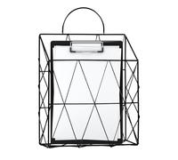 Organizador De Documentos De Pared,Almacenamiento de Archivos para el Hogar - Soporte de Estante Vertical de Alambre para Gestión y Almacenamiento de Papeles para Puertas de Baño y