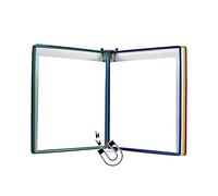 Organizador de documentos de pared, soporte para documentos montado en la pared, tamaño A4, carpeta de pared, A4 [8.26 x 11.69 pulgadas] 10 bolsillos, unido a dispositivo de metal (color: rojo, tamaño