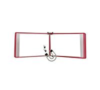 Organizador de documentos de pared, soporte para documentos montado en la pared, tamaño A4, carpeta de pared, A4 [8.26 x 11.69 pulgadas] 10 bolsillos, unido a dispositivo de metal (color: rojo, tamaño