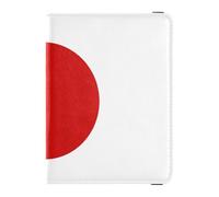 Organizador de documentos de viaje con ilustración de bandera de Japón, de cuero, con bloqueo RFID, para mujeres y hombres, impermeable