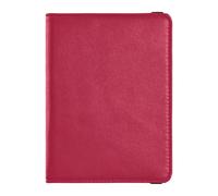 Organizador de documentos de viaje de cuero para pasaporte y tarjetas de vacunación, funda protectora para pasaporte, funda impermeable para hombres y mujeres, Color sólido carmesí, 1 size, Moderno