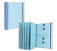 Organizador De Documentos Importantes Multiusos, Carpeta De Archivos Expandible Encuadernada For Certificados De Nacimiento, Tarjetas De Seguridad Social Y Pasaportes(Blue)