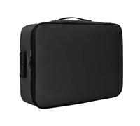 Organizador de documentos resistente al fuego, portátil, resistente al fuego, con cerradura, cajas de almacenamiento plegables para viajes, portadocumentos, almacenamiento de archivos con bolsillos