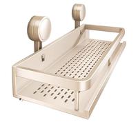 Organizador de ducha de aluminio montado en la pared, sin taladro, estantes inoxidables para baño, lavabo e inodoro, 60 x 4 cm, solución de almacenamiento que ahorra espacio