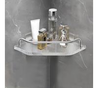 Organizador de ducha de esquina de alta calidad, estante de baño impermeable para espacios pequeños, estante de almacenamiento versátil de un solo nivel para tocador de baño y cocina, elegante diseño