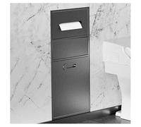 Organizador de Ducha de Pared con nicho para baño, estantes empotrados de Acero Inoxidable con Bote de Basura para baño y Cocina, Elegante.