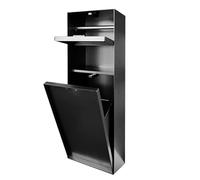 Organizador de ducha empotrable impermeable con soporte para papel higiénico y escobillas, solución de almacenamiento de baño que ahorra espacio, diseño de red oculta para una organización eficiente