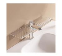 Organizador de ducha Estante organizador for baño sobre el grifo, estante for lavabo de baño de acrílico corrugado transparente, organizador de estante en forma de U sin taladro sobre el lavabo Toalle