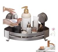 Organizador de ducha para esquina - portaequipajes para baño de succión, estante de pared impermeable, cesta de jabón resistente, almacenamiento de ahorro de espacio | Fácil de instalar estantería do