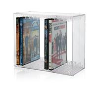Organizador de DVD apilable de pl stico transparente STORi con patas de goma | Soporte rectangular ideal para salas de cine | Admite hasta 14 caj
