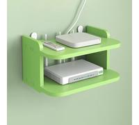 Organizador de enrutador con paneles de madera y plástico ecológicos, hecho a mano con mortaja y espiga para la gestión de cables en la oficina en casa