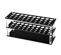 Organizador de escritorio acrílico con 40 agujeros para almacenamiento de pinceles, apoyo al flujo de trabajo creativo en tareas de pintura, dibujo e ilustración (negro)