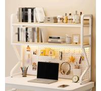 Organizador de escritorio blanco para computadora, para dormitorio, oficina, hogar, 35.4 x 9.8 x 37.7 pulgadas, versátil y hermoso