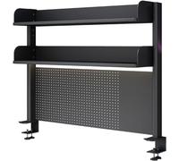 Organizador de escritorio con abrazadera, extensor de escritorio, estación de trabajo, accesorios de escritorio de computadora, panel de privacidad para juegos, sistema de estantería de escritorio de