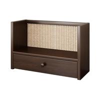 Organizador de escritorio de madera con cajón opcional, estante de escritorio multiusos para el hogar y la oficina, fácil de instalar, organizador de escuela y hogar, segundo piso, 40 x 20 x 28,5 cm